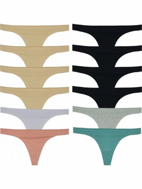 Damen Zeichenfolge Nahtlos Multicolour
