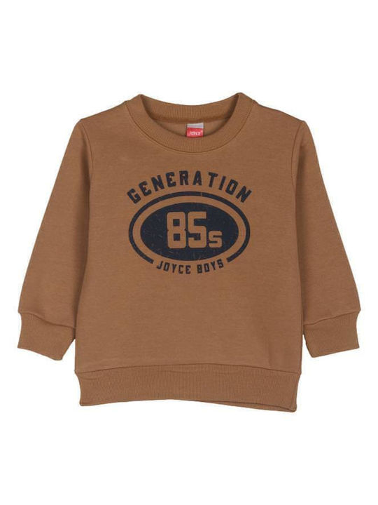 Joyce Παιδικό Φούτερ Καφέ Generation 85s