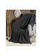 Saray Home Κουβέρτα Πλεκτή Μονή 150x210εκ. Μαύρο 28BLC