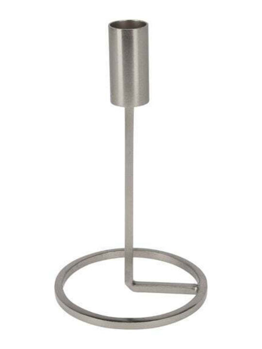 Koopman Candle Holder Metal in Silver Color 10x19cm 1pcs