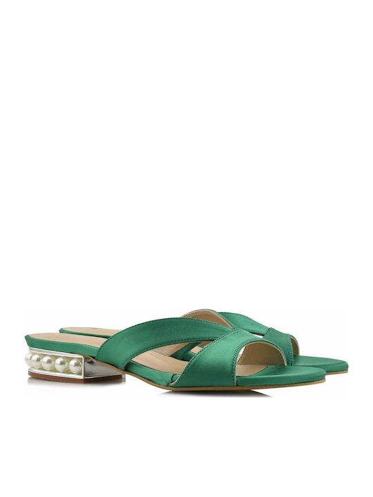 Flache Sandalen für Damen in Grün Farbe