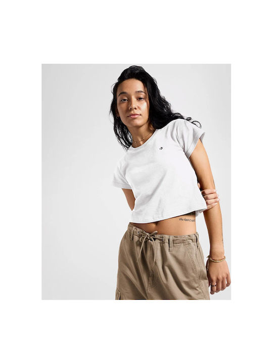 Converse Damen Crop T-Shirt Weiß
