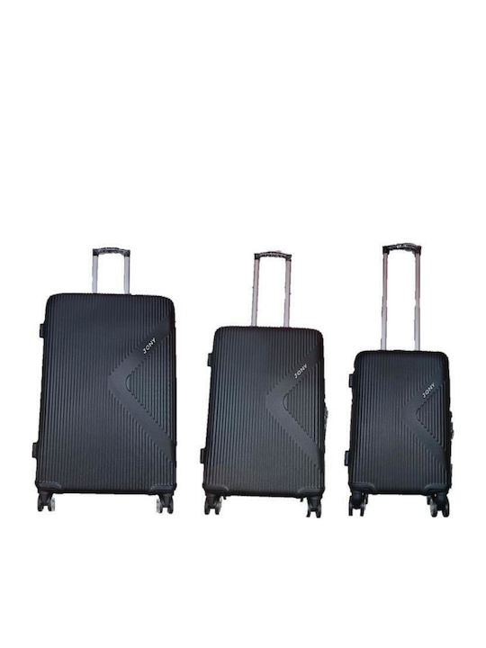 Ormi Reisekoffer Hart Schwarz mit 4 Räder Höhe 55cm