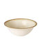 By Bone Serving Bowl Round made of Porcelain Yellow with Diameter 20cm 6pcs