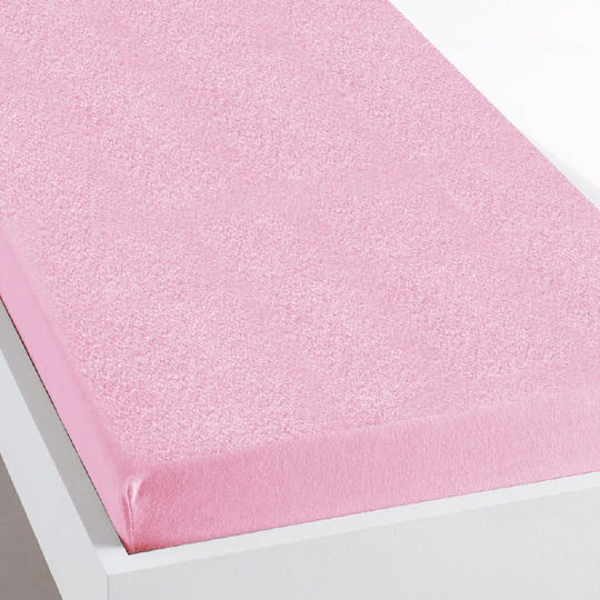 Schutzauflage Einzel mit Gummibändern Rosa 100x200+30cm