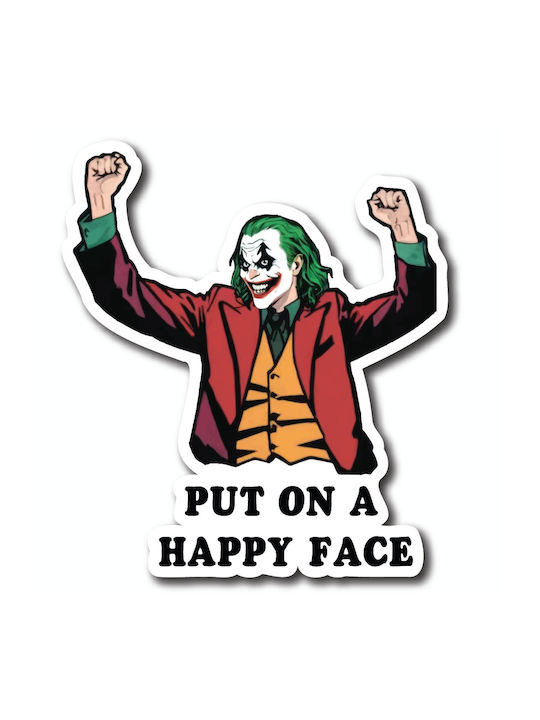 Διακοσμητικό Αυτοκόλλητο Τοίχου Βινηλίου Joker Put On A Happy Face 1τμχ 20x20εκ.