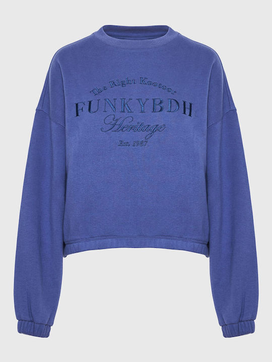 Funky Buddha Μακρύ Γυναικείο Φούτερ Μωβ