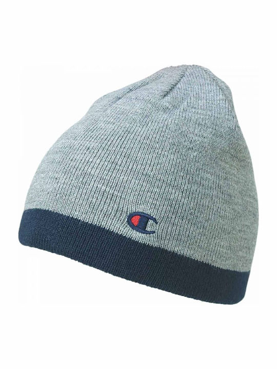 Beanie Unisex Reversible Σκούφος Πλεκτός σε Λευκό χρώμα
