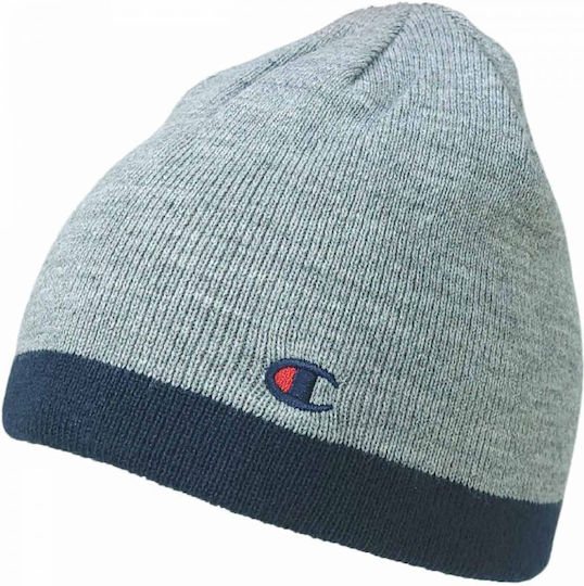 Beanie Unisex Reversible Σκούφος Πλεκτός σε Λευκό χρώμα
