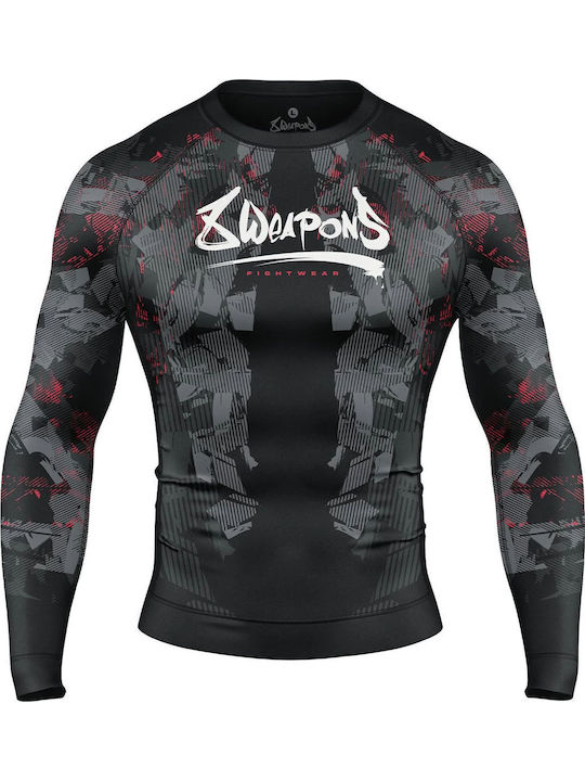8 Weapons Ανδρική Μακρυμάνικη Μπλούζα 8300017-1-BKRE για Jiu-Jitsu Μαύρη