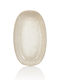 By Bone Serving Platter Oval made of Porcelain Beige 24x14.5cm