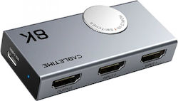 Cabletime HDMI Switch CT-HS8K2-AG 2 1 8K/60Hz 4K/120Hz Grau