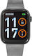 Tekday Smartwatch Grey Stainless Steel Bracelet