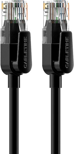 Cabletime Cat.6 (Gigabit) Καλώδιο Δικτύου Ethernet 2m Μαύρο