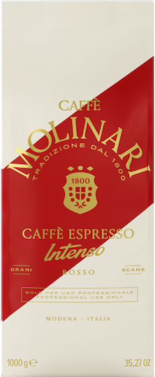 Cafea Espresso Molinari Intenso Rosso 1000g Boabe