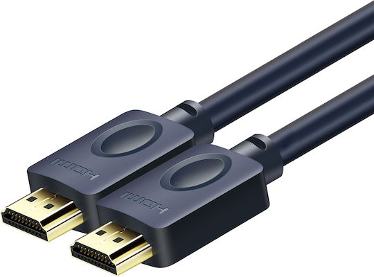 Cabletime HDMI 2.0 Premium Hochgeschwindigkeits 4K 60Hz HDR HDMI-Stecker Kabel HDMI männlich 1m Blauer