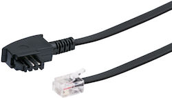 Καλώδιο Δικτύου Blackiger Dsl-cable Rj12 6p2c > Tae-f 6p4c 6m Black