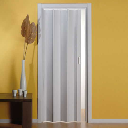 Πορτα Εσωτερικου Φυσαρμονικα Pvc 88-99x215cm Λευκη 21-16-521 Pvc Λευκό