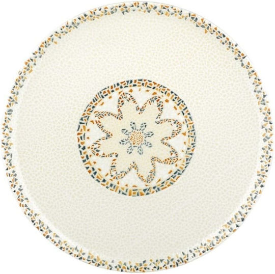 By Bone Tessera Πιάτο Ρηχό από Πορσελάνη Μπεζ με Διάμετρο 32cm 6τμχ