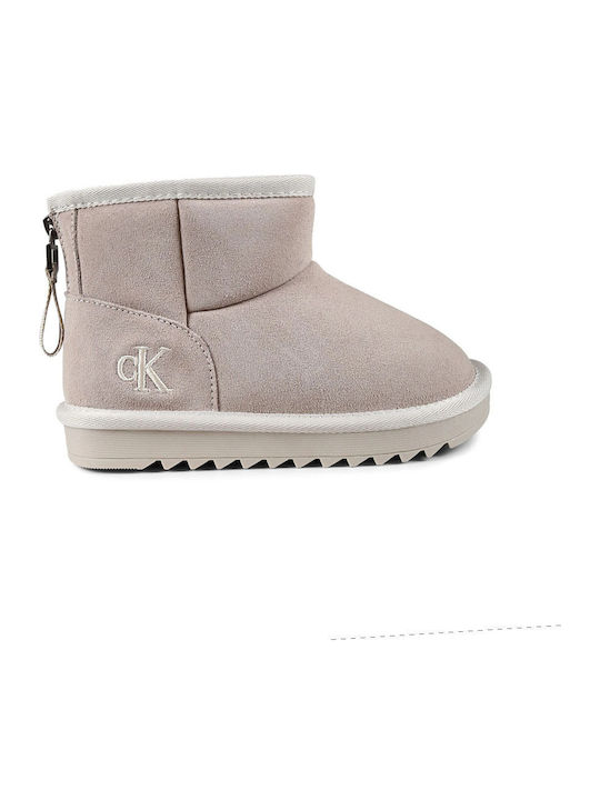 Calvin Klein Suede Kinderstiefel Beige