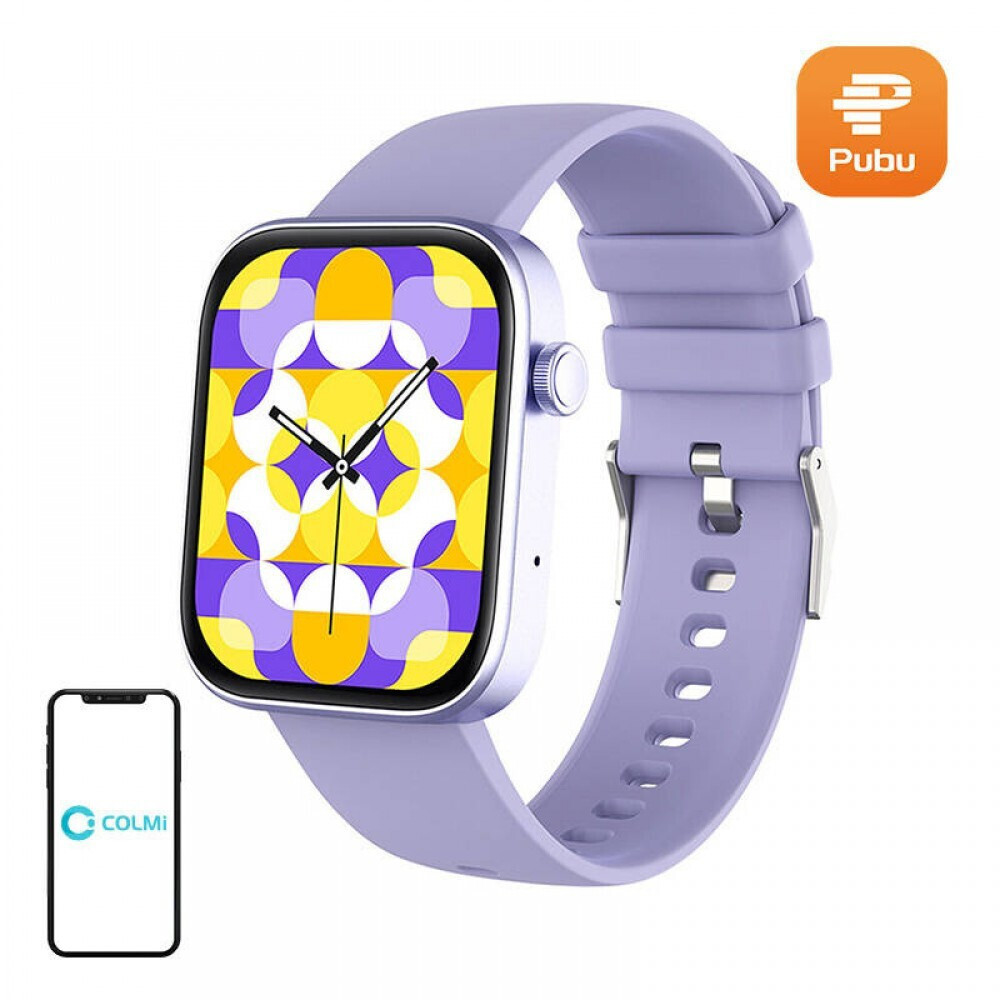 Colmi P71 45mm Smartwatch με Παλμογράφο (Μωβ)