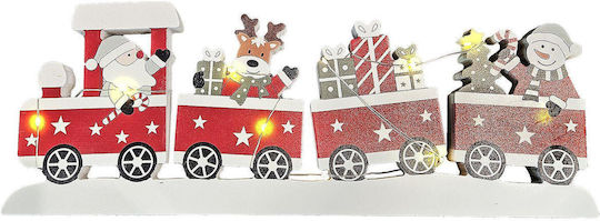 XMASfest Illuminated Christmas Wooden Figure Train Height 38.5cm