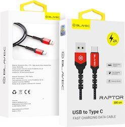 Blavec Raptor USB 2.0 USB-C male - USB-A 3m