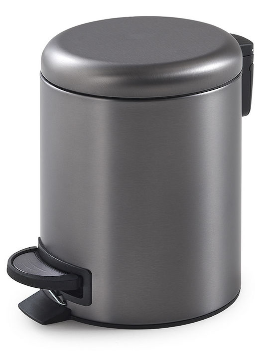 Gedy Potty Μεταλλικό Καλαθάκι Μπάνιου 5lt Ασημί