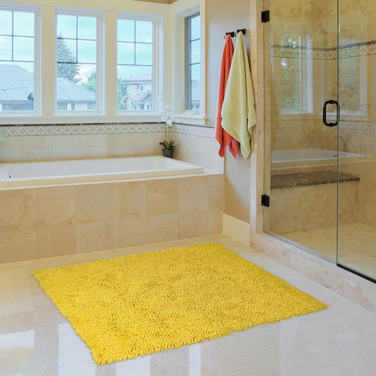 San Lorentzo Badematte Baumwolle Rechteckig Rasta 1402YEL Yellow 60x90cm