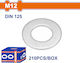 Wadfow Ροδέλα για Βίδα M12mm 210τμχ DIN 125