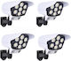 Set 4 Solar Lamps Fake Surveillance Camera 77 Led