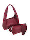 Set Damentasche Schultertasche Rot