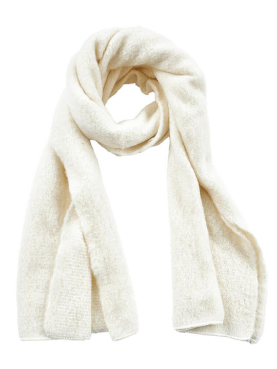 Verde Women's Wool Scarf Ecru