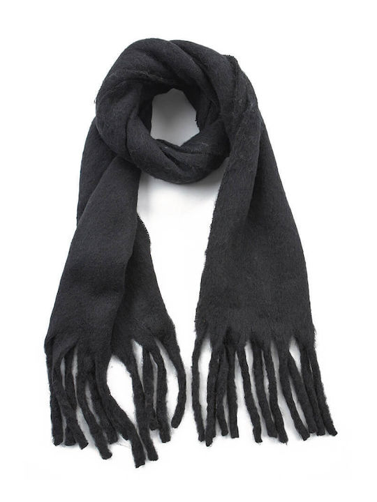 Verde Women's Wool Scarf Black