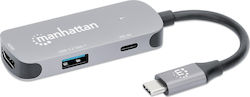 Manhattan USB-C Docking Station με HDMI 4K PD (190299) Manhattan USB-C Docking Station με HDMI 4K PD (190299)