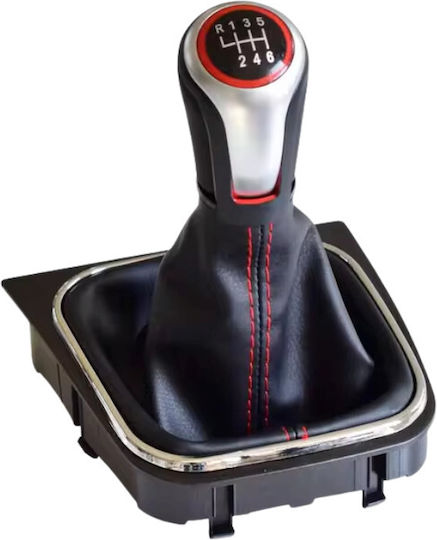 Buton din aluminiu cu manșon de piele Luxe, 6 viteze, Volkswagen Golf 5 6 Jetta Zgear-vw-20