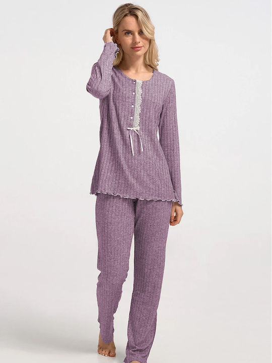 Koyote Winter Damen Pyjama-Set Lilac