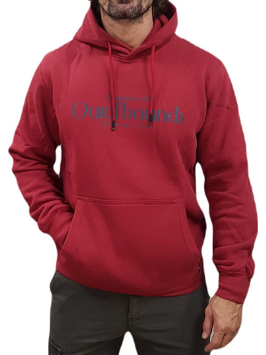 Φούτερ με Κουκούλα Deep Red