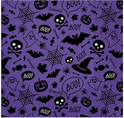 3-lagige Servietten "Violett Halloween" 33x33 Set mit 20 Stück 3-lagige Servietten "Violett Halloween" 33x33 Set mit 20 Stück