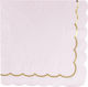 Pastellrosa Servietten mit Golddetail 16 Stk