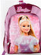 Setino School Backpack for Elementary with Water Bottle Holder Pink 30 x 15 x 40cm