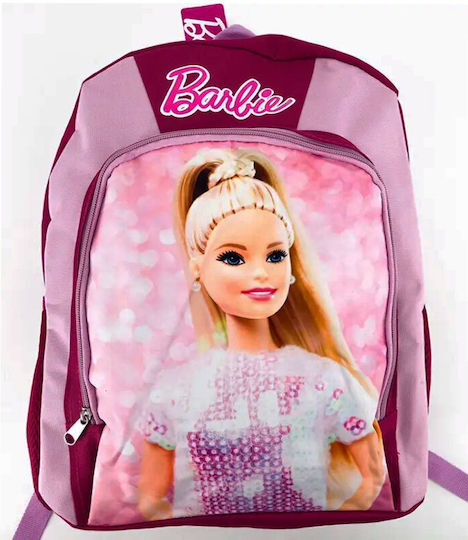 Barbie Kindergarten Rucksack – 31 Cm, Rosa, Aus Polyester, Mit Gepolsterten Trägern & Reißverschlussfach