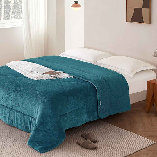 Viopros Duvet Cover Single 160x220cm Montana Petrol Blue 770 GSMGsm