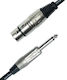 Silk Road XLR-Kabel Männlich - 6,3mm Stecker Männlich Schwarz 1m RIH2.5070