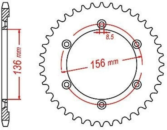 Γρανάζι Πίσω 1791 43 Δόντια Roc/mhq120130