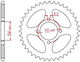 Rear Sprocket 34 Teeth Honda C50c 12v/c50z 6v/glx 50cc-90cc Roc44129