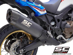 Τελικό Εξάτμισης Sc-project Adventure Honda Crf 1000l Africa Twin Μαύρο Ματ-carbon