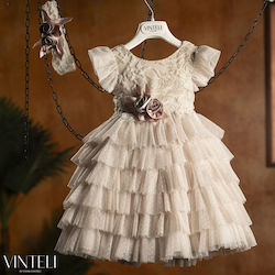 Vinteli Gray Baptism Dress