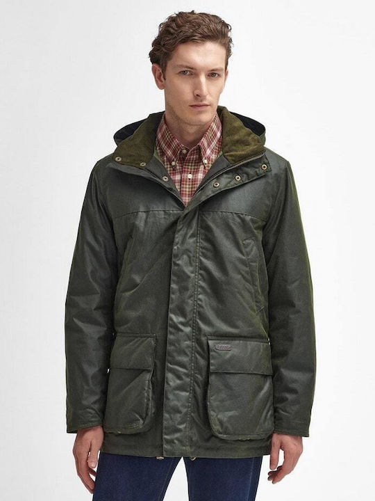 Barbour Кожено Яке Яке от Изкуствена Кожа Зелен