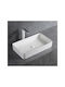 Sanindusa Aufgesetztes Waschbecken Porzellan 50x35x11.5cm White